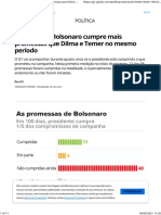 Em 100 dias, Bolsonaro cumpre mais promessas que Dilma e Temer no mesmo período | Política | G1