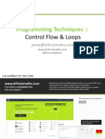 Programming Techniques::: Control Flow & Loops