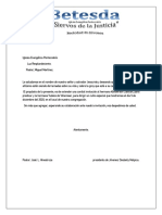 Carta de Invitacion A Predicador.