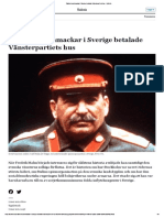 Stalins Bensinmackar I Sverige Betalade Vänsterpartiets Hus - Bulletin
