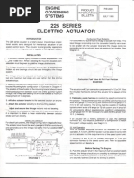 225 Series Electric Actuator: Engine Governing Systems