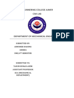 Enginnering College Ajmer Cim Lab: Submitted By: Abhishek Sharma 18ME04 3ME/6 Semester