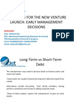 Preparing For The New Venture Launch: Early Management Decisions