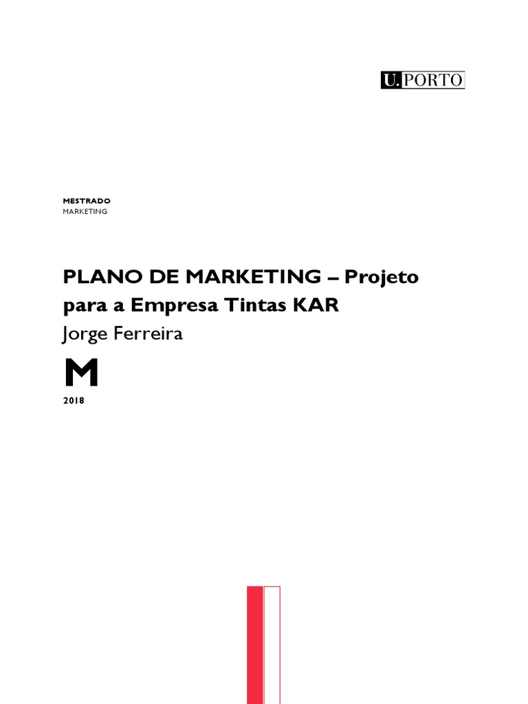 Plano de Marketing | PDF | Marketing | Segmentação de mercado