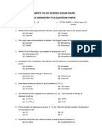 St. Jpseph'S Co-Ed School Kolar Road Class Ix Chemistry Pt2 Question Paper
