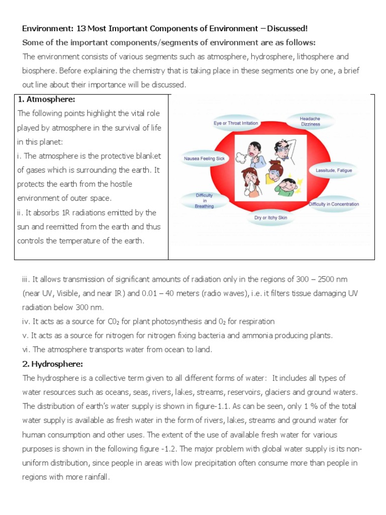 Key Components of Earth's Environment | PDF | Atmosphere Of Earth ...