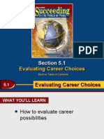 Evaluating Career Choices