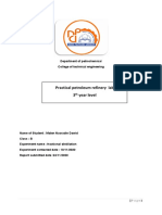 Practical Petroleum Refinery Lab Year Level 3: Department of Petrochemical College of Technical Engineering