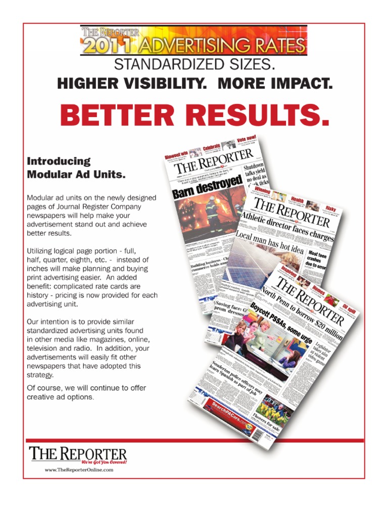 Lansdale Reporter Advertising Rates | PDF | Advertising | Mass Media