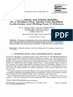 Boundedness and G Lobal Stability For A Predator-Prey Model W Ith Modified Leslie-Gower and Holling-Type II Schemes