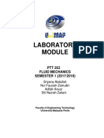 Laboratory: PTT 252 Fluid Mechanics SEMESTER 1 (2017/2018)