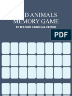 Wild Animals Memory Game: by Teacher Carolina Crespo