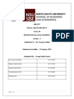 MKT337 Final Group Project Fall 20 Promotional Management Section - 3 Submitted To - Dr. Farzana Nahid