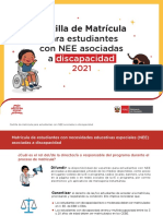 Cartilla de Matrícula para Estudiantes Con Nee Asociadas A Discapacidad