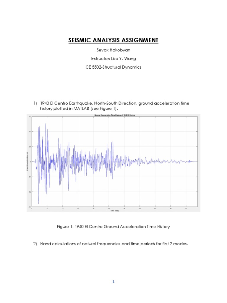 Homework Seismic Pdf Analysis Civil Engineering
