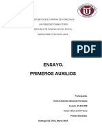 Ensayo Primeros Auxilios. Carla Gimenez. UFT