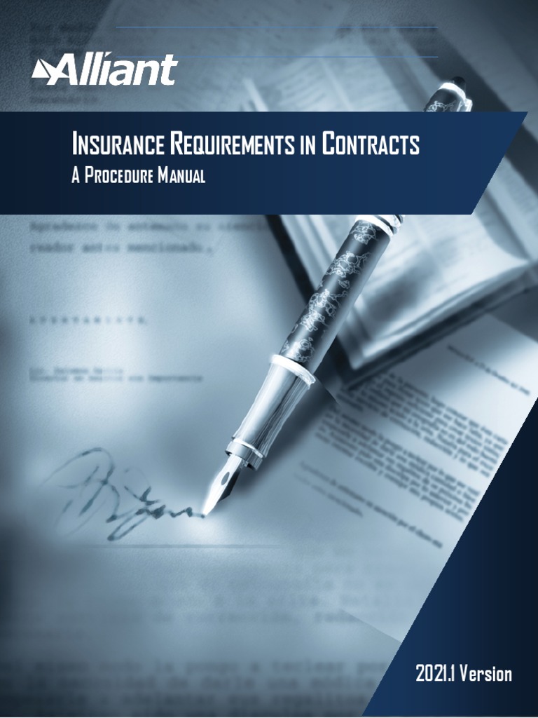 Insurance Requirements in Contracts | PDF | Liability Insurance ...