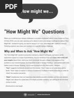 "How Might We" Questions