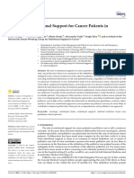 Nutrients: The Role of Nutritional Support For Cancer Patients in Palliative Care