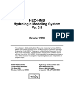 Hec-Hms Hydrologic Modeling System: October 2010