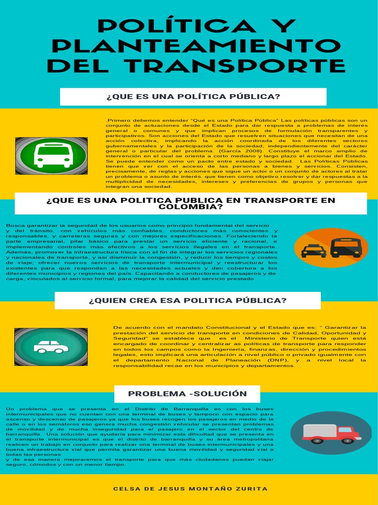 Políticas Públicas de Transporte en Colombia | PDF | Transporte | Economias