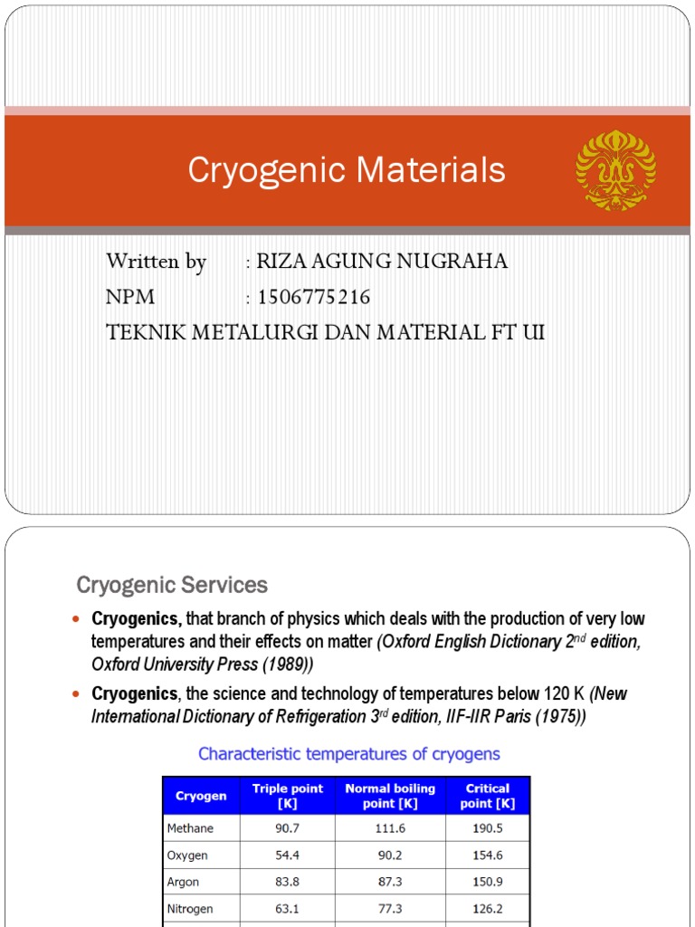 Cryogenic Material PDF
