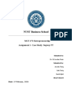 NUST Business School: MGT-272 Entrepreneurship Assignment 1-Case Study: Segway PT