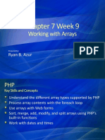 Chapter 7 Week 9: Working With Arrays