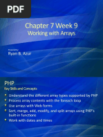 Chapter 7 Week 9: Working With Arrays