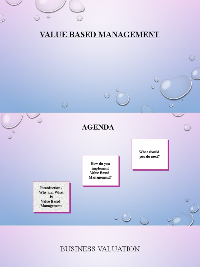 Value Based Management PDF Shareholder Value Valuation (Finance)