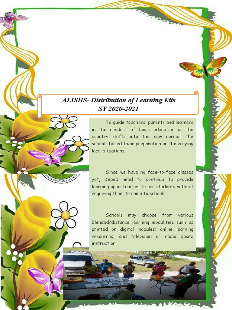 Narrative ReportDistribution of Modules. PDF Distance Education