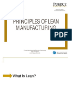 Principles of Lean Manufacturing: Purdue Manufacturing Extension Partnership (800) 877-5182 WWW - Mep.purdue - Edu