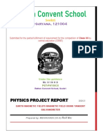 Physics Project Report Class 12 Cbse 2020-2021 On Topic Galvanometer