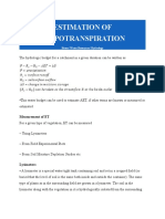 Estimation of Evapotranspiration