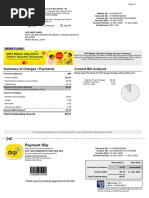 Payment Slip: Summary of Charges / Payments Current Bill Analysis