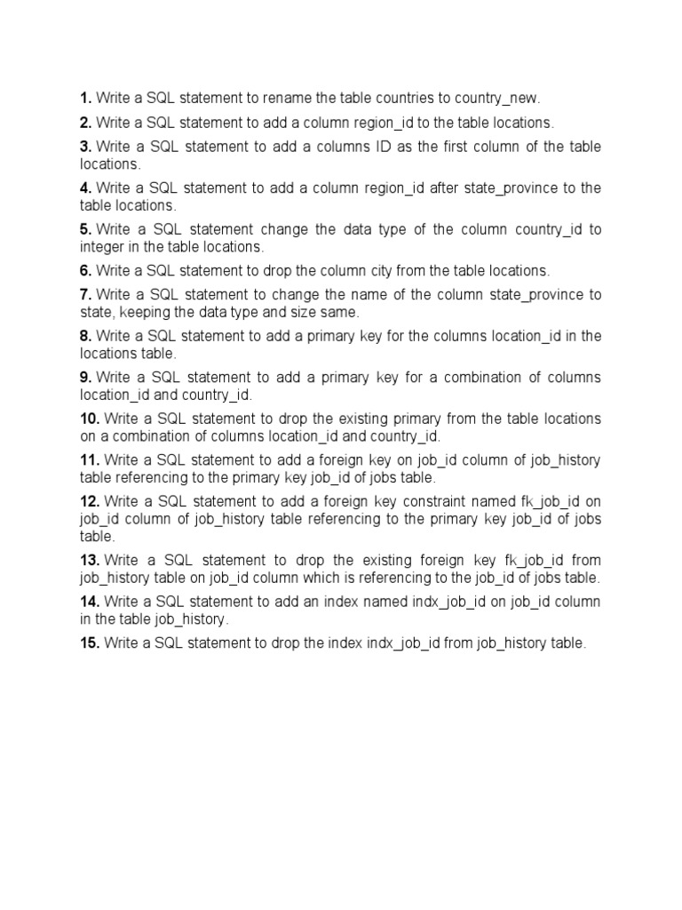 MySQL Alter Table PDF Database Index Software Engineering