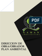 Direccion de Obra/Obrador Plan Ambiental: Gaman