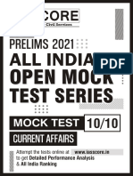 Prelims 2021: Test Series All India Test Series