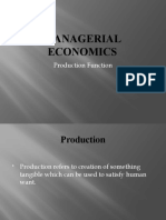 Managerial Economics: Production Function