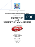 Promotion AND Disribution Management: Dr. Jomon Lonappan MBA Faculty Disha Khandige Ii Mba A' 09716