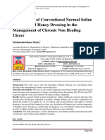 Comparison of Conventional Normal Saline Dressing and Honey Dressing in The Management of Chronic Non Healing Ulcers