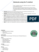 Examining Starbucks Using The 7s Method: Shared Values Strategy