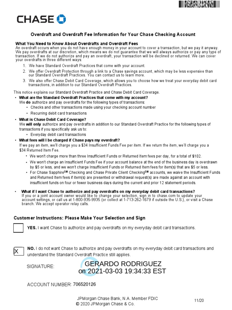 Gerardo Rodriguez On 2021-03-03 19:34:33 EST: Overdraft and Overdraft ...