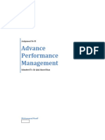 Advance Performance Management: Assignment No 03