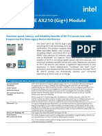 Intel® Wi-Fi 6E AX210 (Gig+) Module: Product Brief