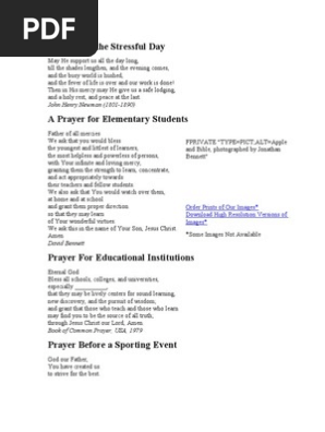 A Prayer for Elementary Students