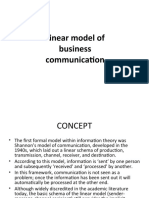 Linear Model of Business Communication