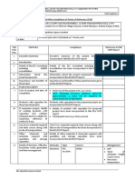 Point Wise Compliance of Terms of Reference (Tor)