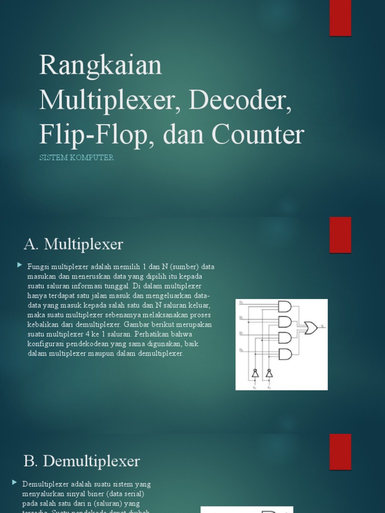 Rangkaian Multiplexer, Decoder, Flip-Flop, Dan | PDF