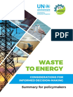 Waste To Energy: Summary For Policymakers